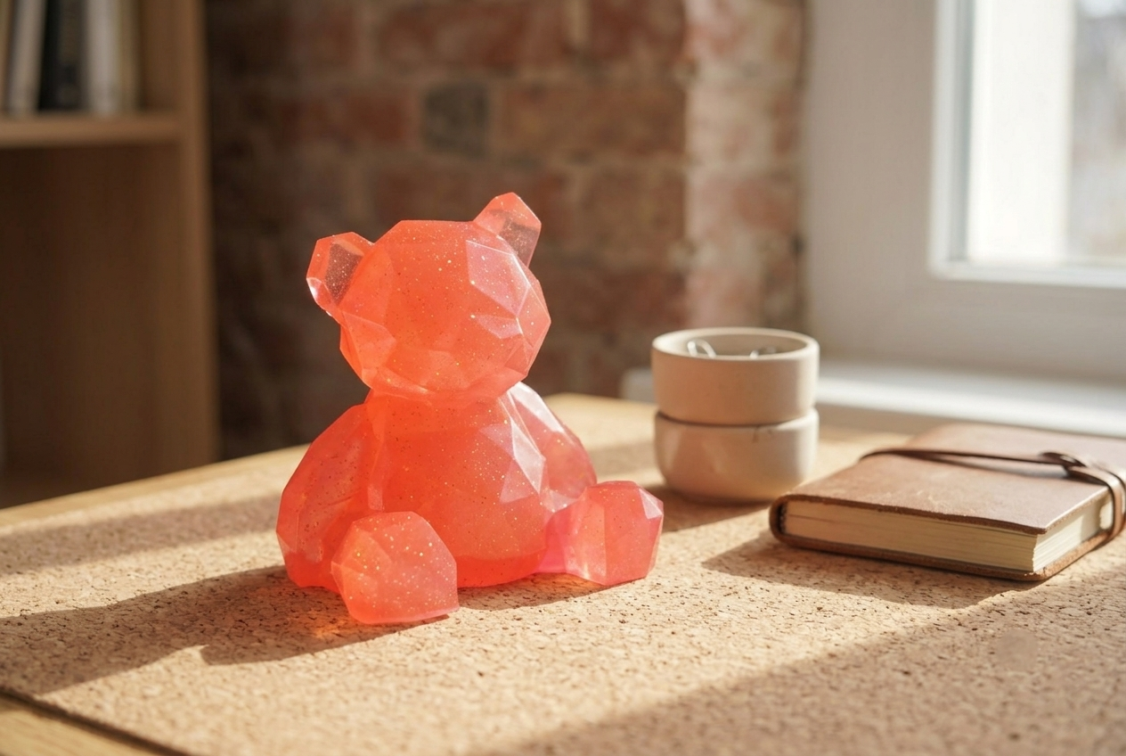 Polygon Pink Glow Bear 🐻 ✨️